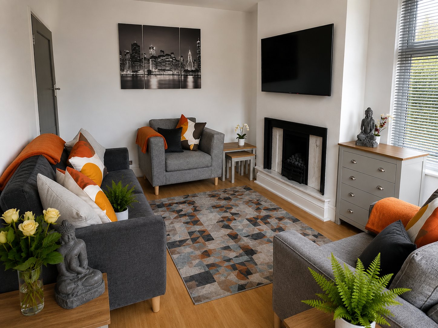 Living room at Ribbleton Rendezvous, Preston